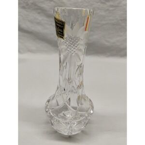 Margaret‎ Handcut Sunflower Lead Crystal Bud Vase West Germany Over 24% Pbo